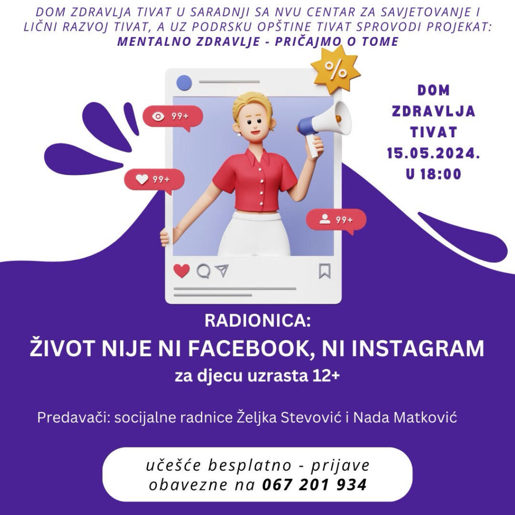 Predavanje na temu:  „Život nije ni Facebook, ni Instagram“